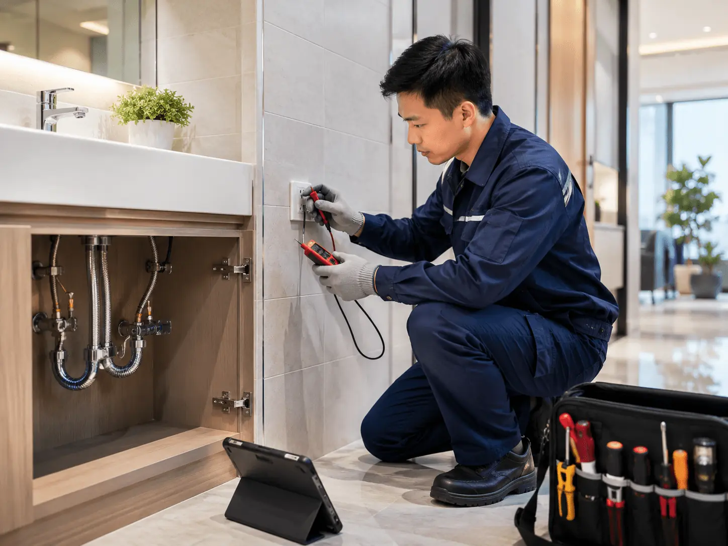 居家水電維修工具示意圖