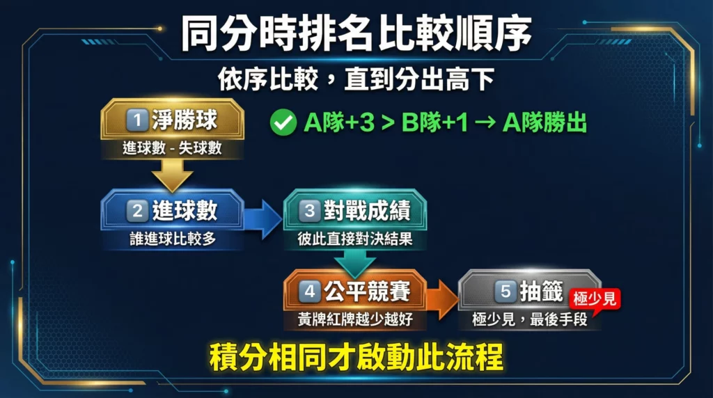 2026世界盃同分排名比較